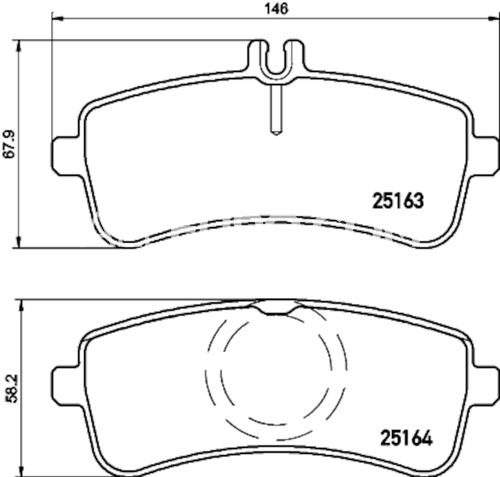 Hella Pagid Rear Disc Brake Pad Set 0084200720